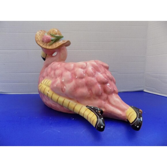 NEW Blue Sky Clayworks MISS PRECIOUS Flamingo Planter Ceramic Figurine - Picture 5 of 6
